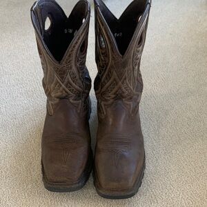 Durango Chocolate Brown Men's Western Boots- Slip & Oil Resistant
Size 9.5